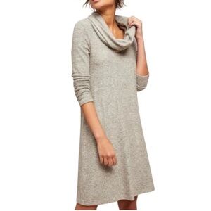 NWT Anthropologie Saturday Sunday Lisbeth Grey Cowl Neck Sweater Dress Size XL